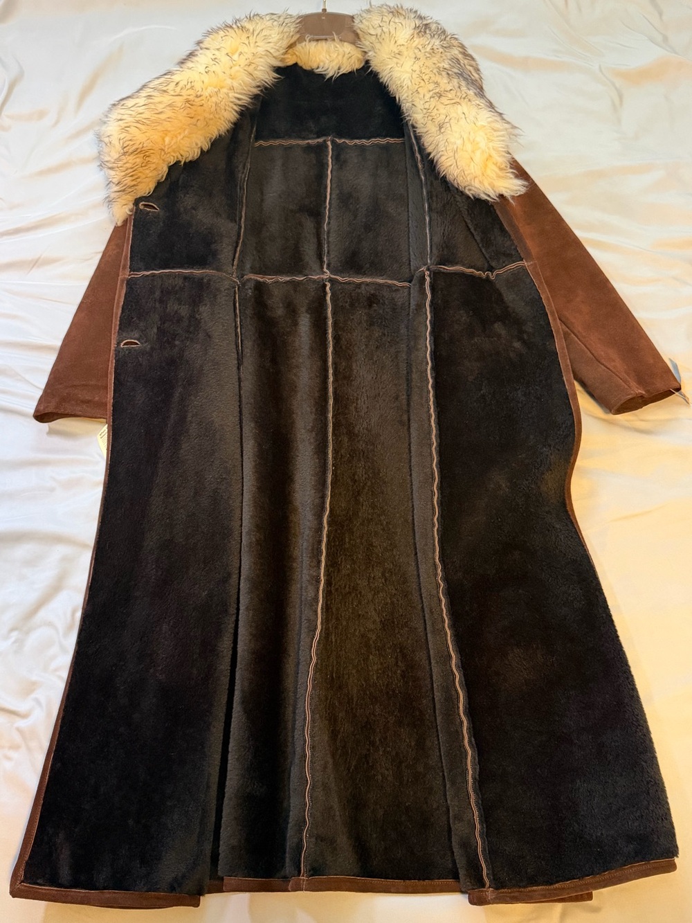 Vintage 1976 Lane Bryant Shearling Suede Penny Lane Maxi Coat NWT Fits 10/12 - Picture 4 of 15